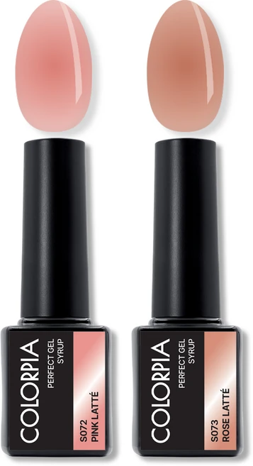 칼라피아 원스텝 퍼펙트젤 시럽 젤네일 세트, 1세트, 10. 핑크라떼+로즈라떼 - 쿠팡
