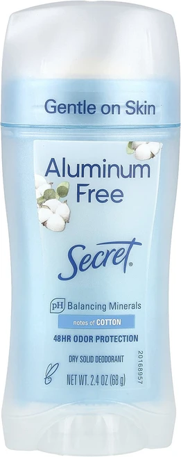 Secret 알루미늄 무함유 데오드란트 면 68g(2.4oz), Secret알루미늄무함유데오드란트면68g24oz, 68g, 1개 - 쿠팡