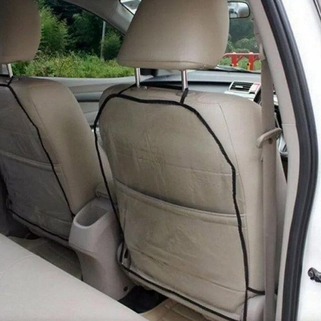 미즈코스 카시트 킥매트 오염 방지판 카시트보호 매트커버 발판, 블랙, 1개