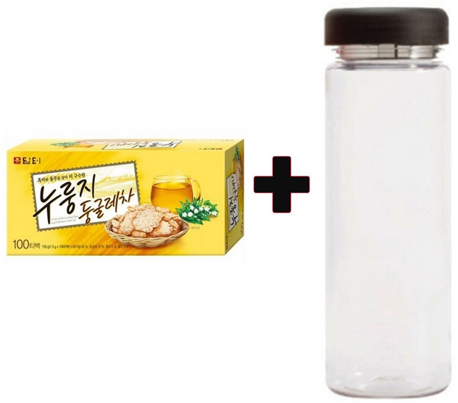 담터 누룽지 둥굴레차 100Tx1개 더하기 워터보틀, 1.5g, 100개입, 1개
