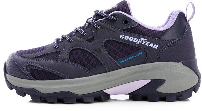 GOODYEAR 固特異 【行野】 女款郊山健行鞋-深紫