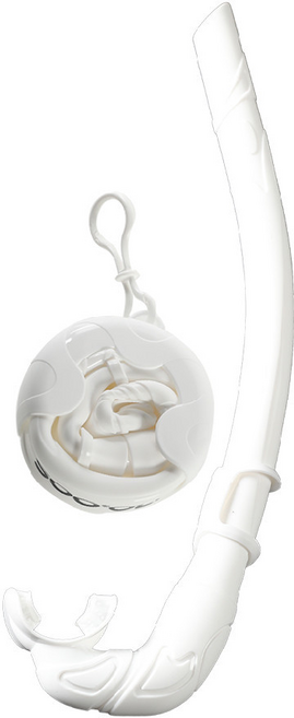 수올리 플랙서블 스노클링 미니 스노클 수중 물놀이 스노클 장비, 화이트