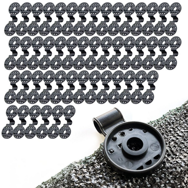 인밸 차양막 차광막 고정 클립 그늘막 타프 고정 집게 50개, 블랙