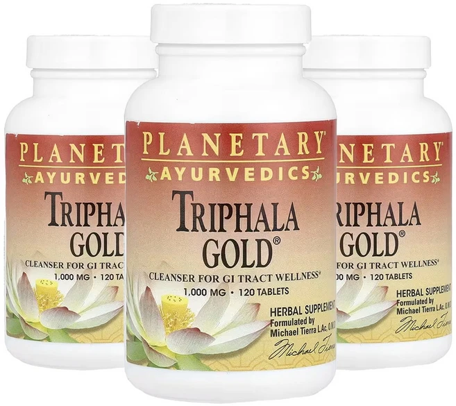 플래니터리 허벌 트리팔라 골드 120정 3개 아유르베딕 Triphala Gold, 알약/캡슐 - 쿠팡