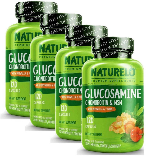 NATURELO 뉴트렐로 콘드로이친글루코사민 엠에스엠 MSM 120정 4개