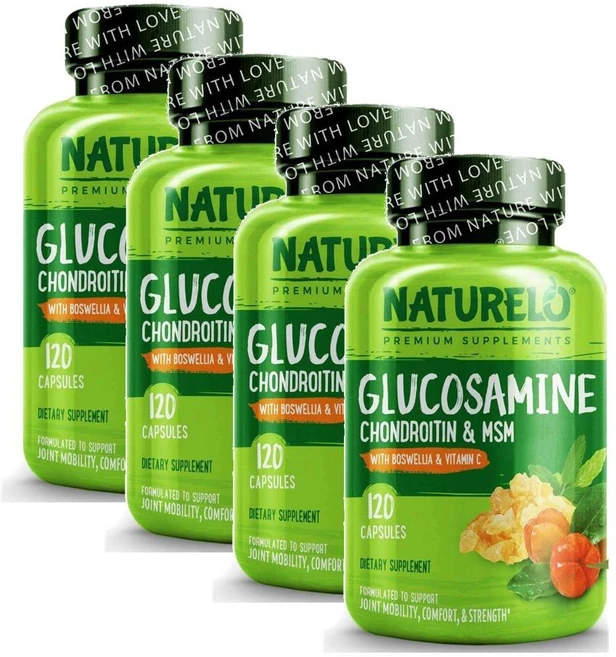 NATURELO 뉴트렐로 콘드로이친글루코사민 엠에스엠 MSM 120정 4개 - 쿠팡