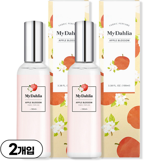 마이달리아 드레스 퍼퓸 애플블라썸, 사과향, 100ml, 2개