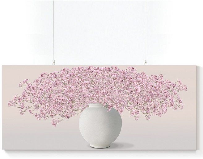 [인메이블] 프리미엄 복들어오는 꽃 그림 5종 힐링 풍수 인테리어 만개 달항아리 와이드 캔버스 액자, 01.만개 달항아리 와이드, 캔버스액자, 대형 [160x60cm]