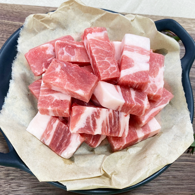 [당일출고] 돼지고기 목전지 찌개용 500g씩 소분포장 찌개거리 냉동 더예쁜한우, 1개, 2kg