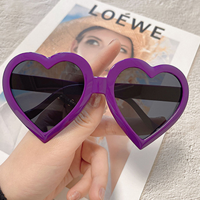 하트 선글라스 파티 안경 6color 인생네컷 소품, 퍼플 6개