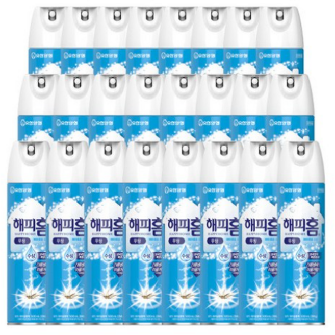 해피홈 에어로솔 수성 무향, 500ml, 24개