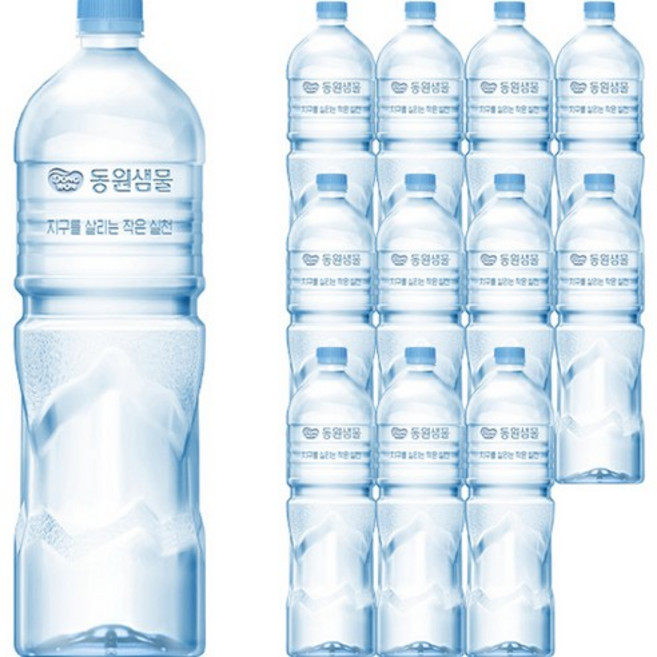 동원샘물 무라벨, 2L, 12개