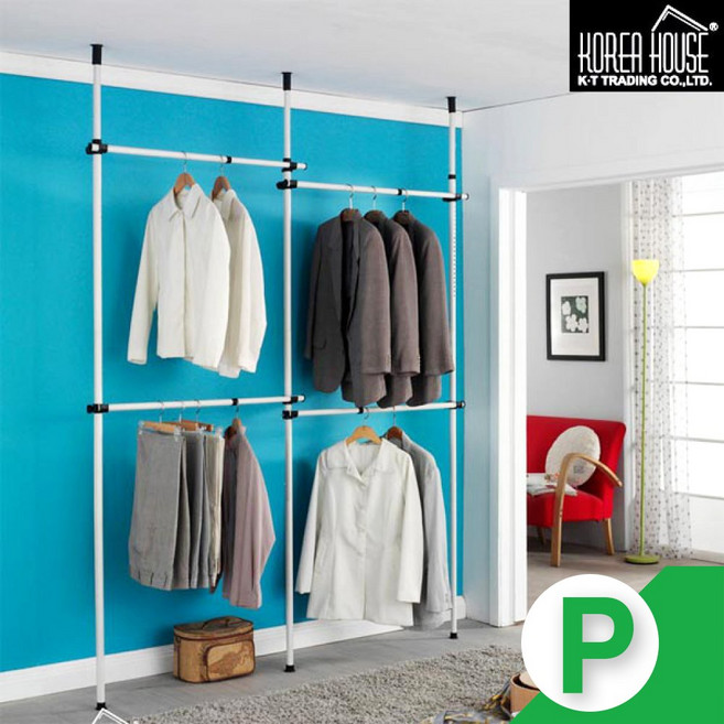 에이피 일반형 행거 4단 기둥식 철제 전문가 와이드 홈 스탠드 옷내리는 막대 모자 보관용 후크 세