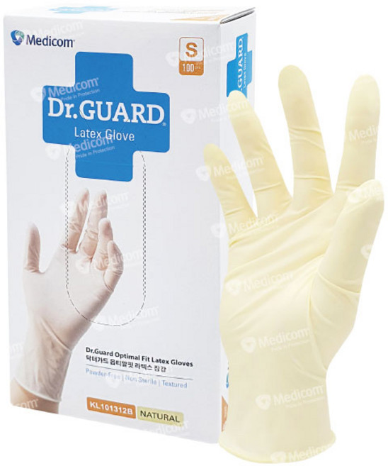 메디컴 라텍스장갑 1BOX(100매), 1개, S
