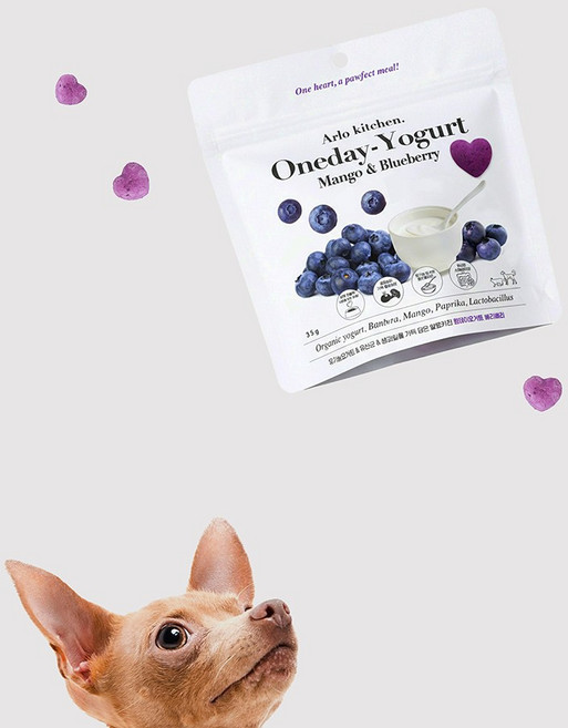 알로키친 강아지 범산목장 유기농 생과일 요거트 베리앤베리, 1개, 35g