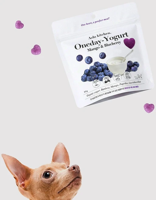 알로키친 강아지 범산목장 유기농 생과일 요거트 베리앤베리, 1개, 35g - 쿠팡