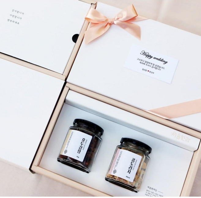 [고급선물세트] 처음한과 호두강정+콩도라지 2구 수제 정과선물세트, 1개