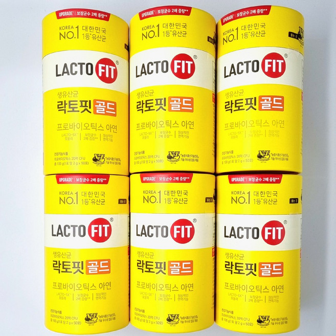 종근당건강 NEW 리뉴얼 락토핏 골드 6통, 100g, 6개