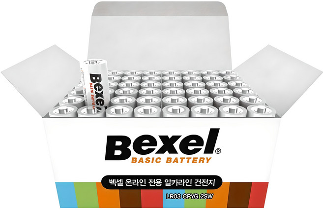 벡셀 베이직 알카라인 AAA건전지, 48개입, 1개