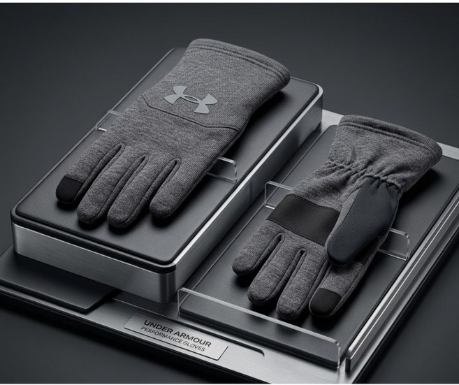 [언더아머_스포츠] 기능성 스톰 플리스 방한 장갑 TM1365958 남성 러닝 글러브, 1개