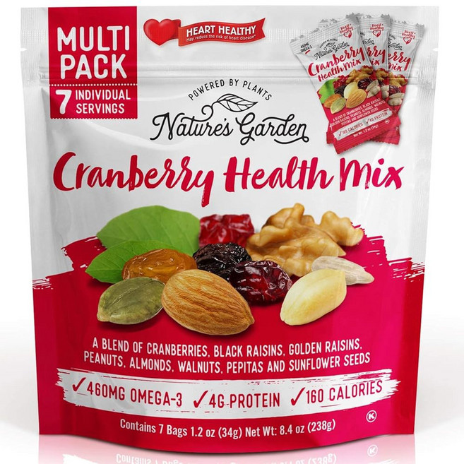내추럴스 가든 베리 너티 믹스 18온스(1.2온스 싱글 x 15개), Cranberry Health Mix, 22 Ounce (Pack of 1), 1개