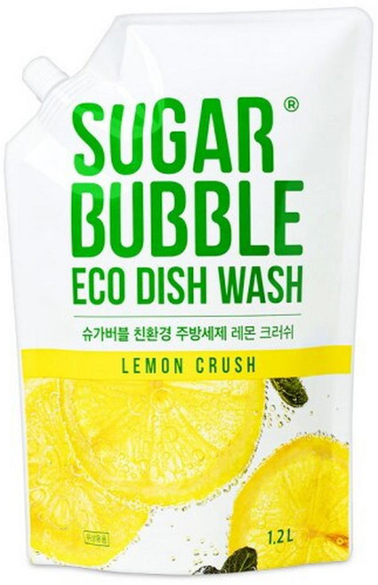 슈가버블 친환경 주방세제 레몬 크러쉬, 1.2L, 2개