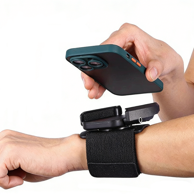Yopence 스마트폰 암밴드 손목거치대 360도 회전 대리운전 배달 택배 조깅 러닝 스포츠용 대형 휴대폰 호환