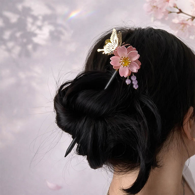 디아브 오신령 나비 비녀 오늘부터 신령님 토모에 애니 오타쿠 동양풍 굿즈