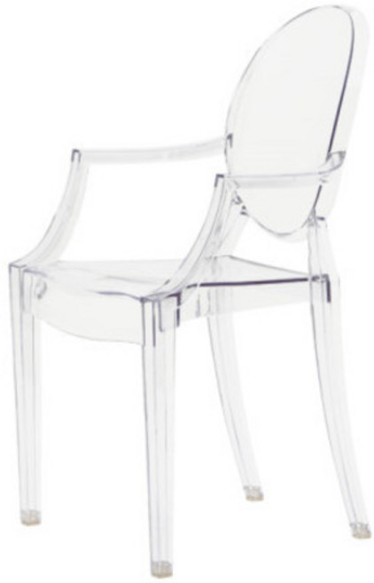 고스트 암체어 투명 플라스틱 사출 인테리어 카페 의자, 1개