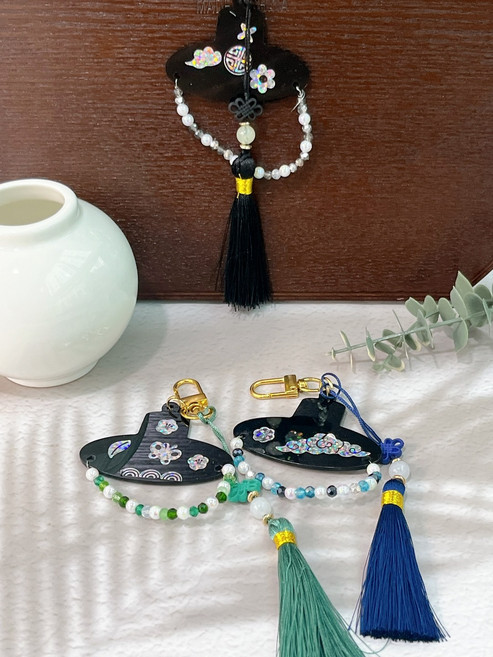 갓 키링 만들기 전통 노리개 비즈 키링 공예 미술 초등 만들기 DIY 키트 세트 수업 재료 부자재 한국 전통, 블랙, 추가, 블랙_추가, 1개