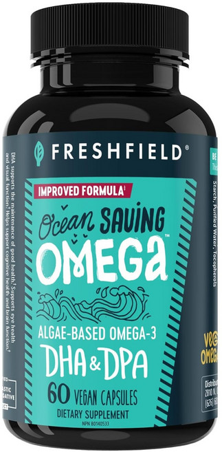 Freshfield 海洋保育 Omega DHA & DPA 純素膠囊, 1個, 60錠