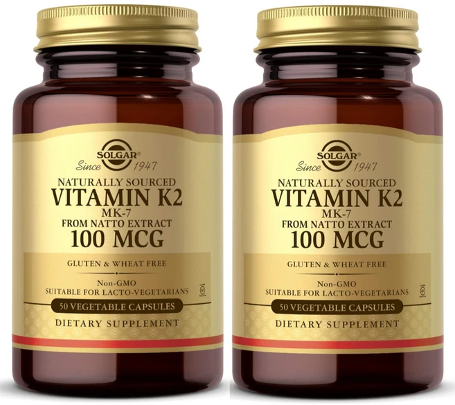 1+1 솔가 천연 비타민 K2 100mcg 베지캡슐50, 50정, 2개 - 쿠팡
