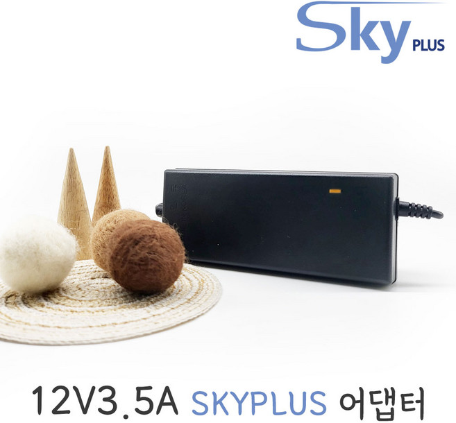 대한민국 SKYPLUS 어댑터 [전원코드일체형] 12V 3.5A 3500mA 아답터 모니터 LED 호환