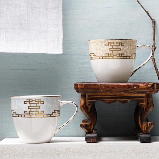 결 머그 컵 2인조 고급 선물용 머그잔 2p, 1세트, 혼합