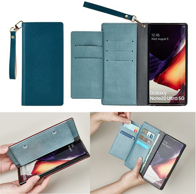 아이폰16 시리즈 케이스 Pro/Plus/ProMax 세이프티 친환경 가죽 더블수납(카드) 스트랩 다이어리