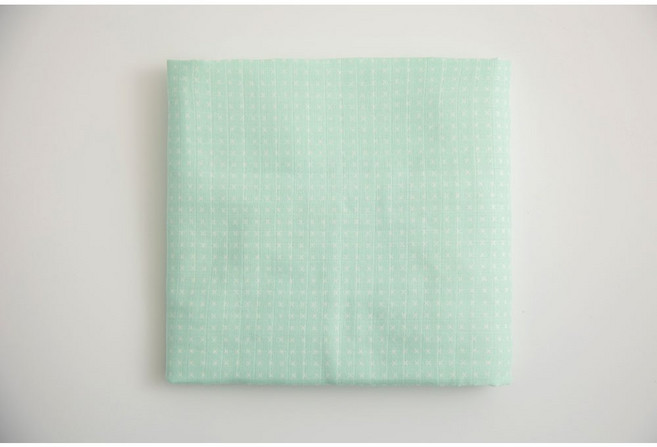 嬰兒床包 純棉 紗布床包 花間熊, 1個, 水綠款