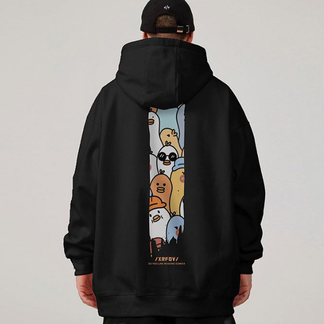 신가브루크 약기모 후디 남녀공용 오버핏 맨투맨 티셔츠 그래픽 간절기 빅사이즈