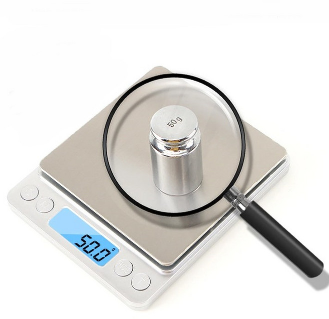 [디지털] 칼달비츠 정밀 측량 컴팩트 주방저울 건전지포함, 1개, 1kg