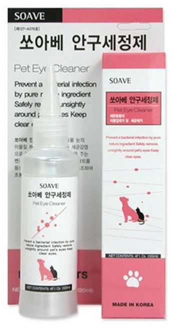 쏘아베 안구 세정제 120ml 강아지눈물관리 눈물세정제 반려견눈관리 눈물자국제거 눈물클리너, 6개, 기타