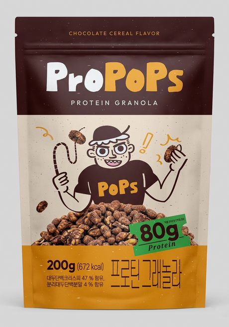 프로팝스 프로틴 그래놀라 초코 시리얼, 1개, 200g
