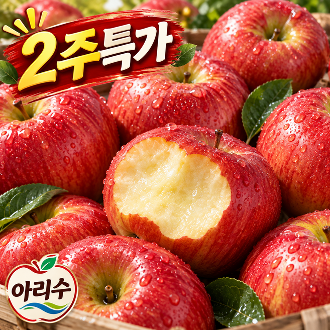 3위 - [기간한정]꿀당도 이지플사과 아리수사과 15brx, 1박스, 가정용3kg 16-21과 내외