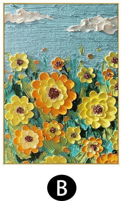 手繪油畫《小王子》立體裝飾掛畫 B款 70*100cm, B款,70*100cm