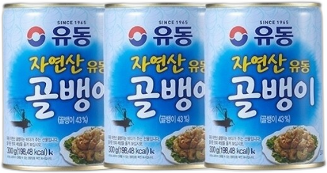 유동 자연산골뱅이, 300g, 3개