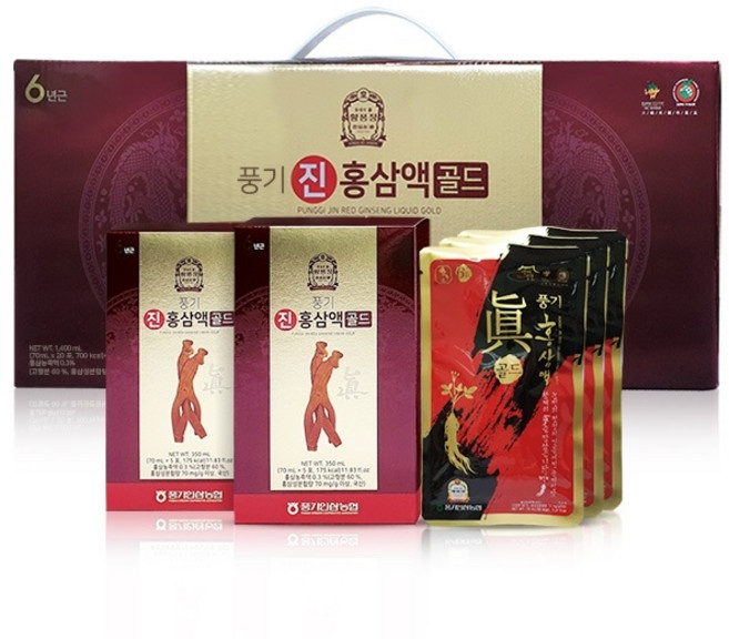 [풍기인삼농협 직영] 황풍정 6년근 풍기 진 홍삼액골드 70ml x 20포, 1개, 1.4L