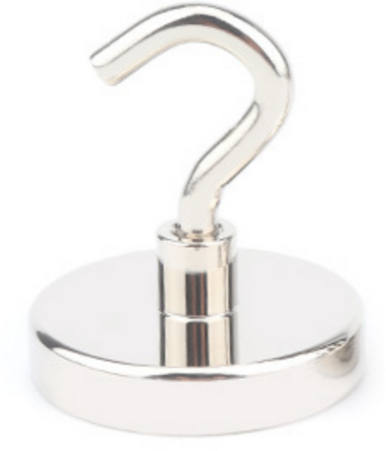 LOZY 초강력 네오디움 자석걸이 42mm 대형 자석후크 냉장고 철제벽 캠핑 차박 공구걸이, 8개