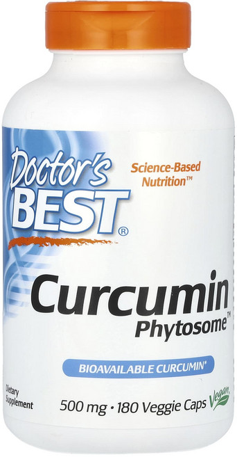 Doctor's Best 커큐민 파이토솜 1000mg 베지 캡슐 180정(캡슐당 500mg), DoctorsBest커큐민파이토솜1000mg베지캡슐18, 1개, 180정