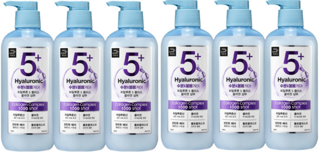 미장센 히알루론 5 플러스 콜라겐 샴푸, 6개, 700g