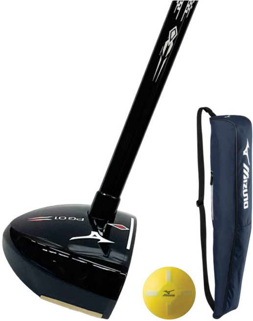 정식수입 미즈노 파크골프채 PG01 파크골프클럽 협회공인 AS가능, 블랙 남여공용 85cm, 90도