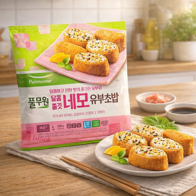 풀무원식품 달콤쫄깃 네모유부초밥 330g, 1개