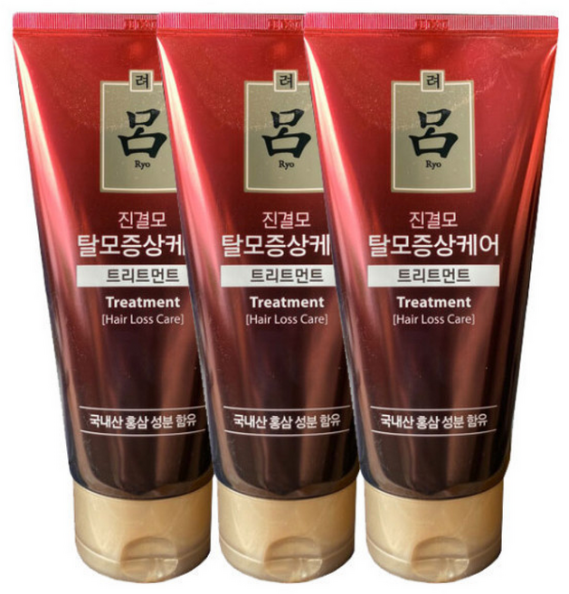 려 자양윤모 탈모증상케어 진결모 트리트먼트, 3개, 300ml